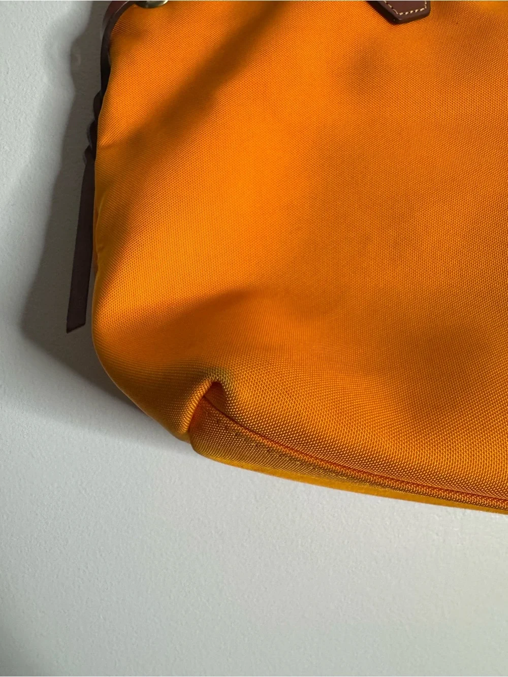 Dooney & Bourke Nylon Shopper Tote Orange Yellow Shoulder Bag